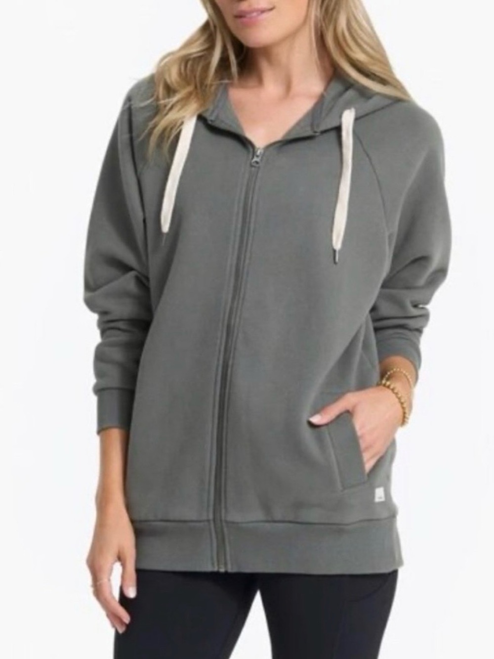 Vuori Restore Full Zip Hoodie in Dusty Pine, Size XS